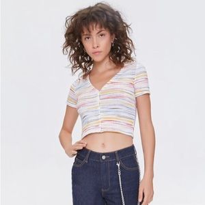 Forever 21: Striped Crop top, Size M, Never Used
